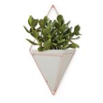 Trigg Large Hanging Wall Planter & Vase (Concrete / Copper) - Umbra