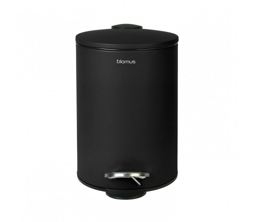 TUBO Pedal Bin 3L (Black) - Blomus