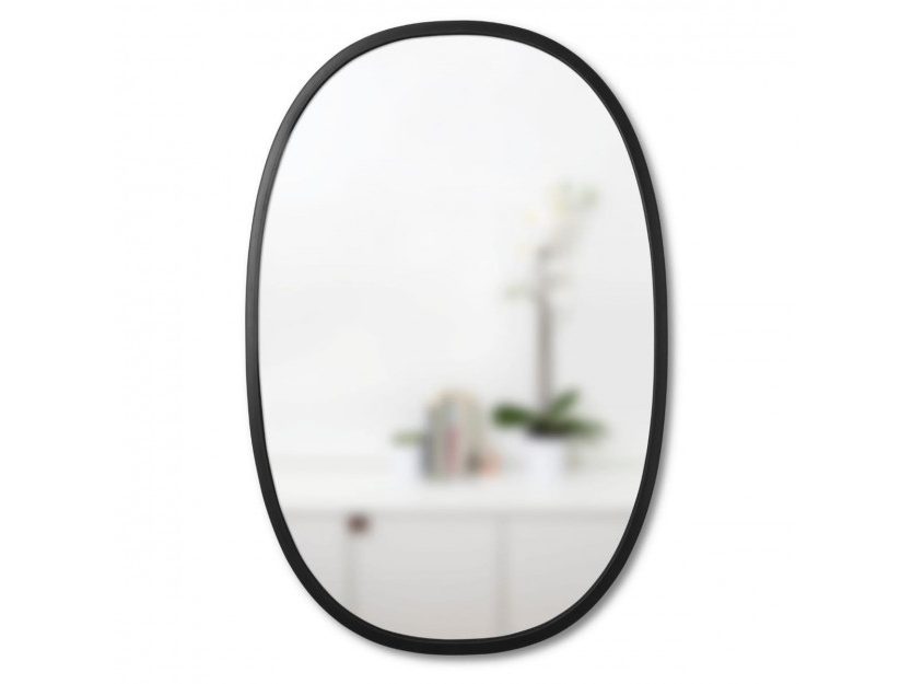 Hub Wall Mirror Oval 91 x 61 cm (Black) - Umbra