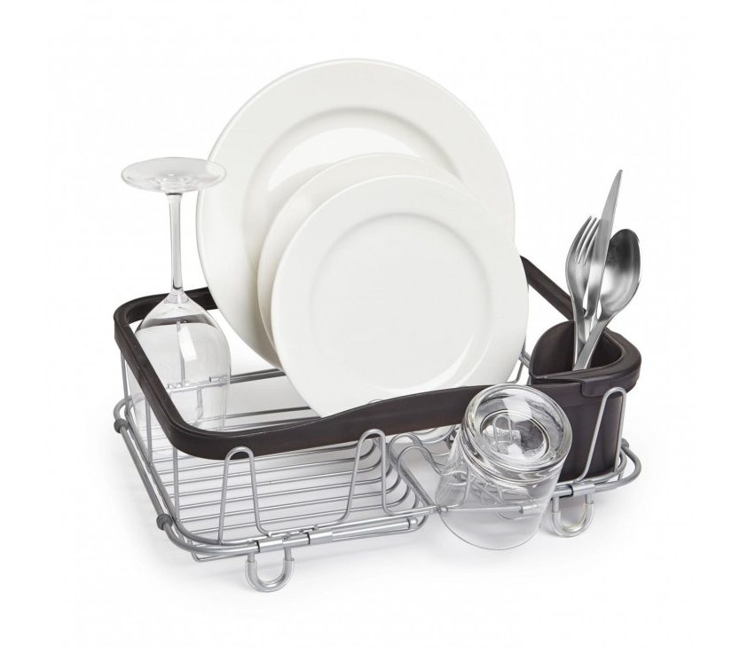 Sinkin Multi-Use Dish Rack (Black / Nickel) - Umbra