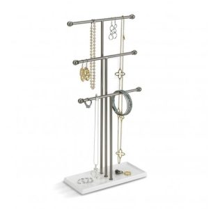 Trigem Jewelry Stand (White / Nickel) - Umbra