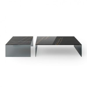 UpGlass Coffee Table (Sahara Noir Polished XGlass) - Lago