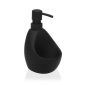 Ceramic Soap Pump With Sponge Holder (Black) - Versa