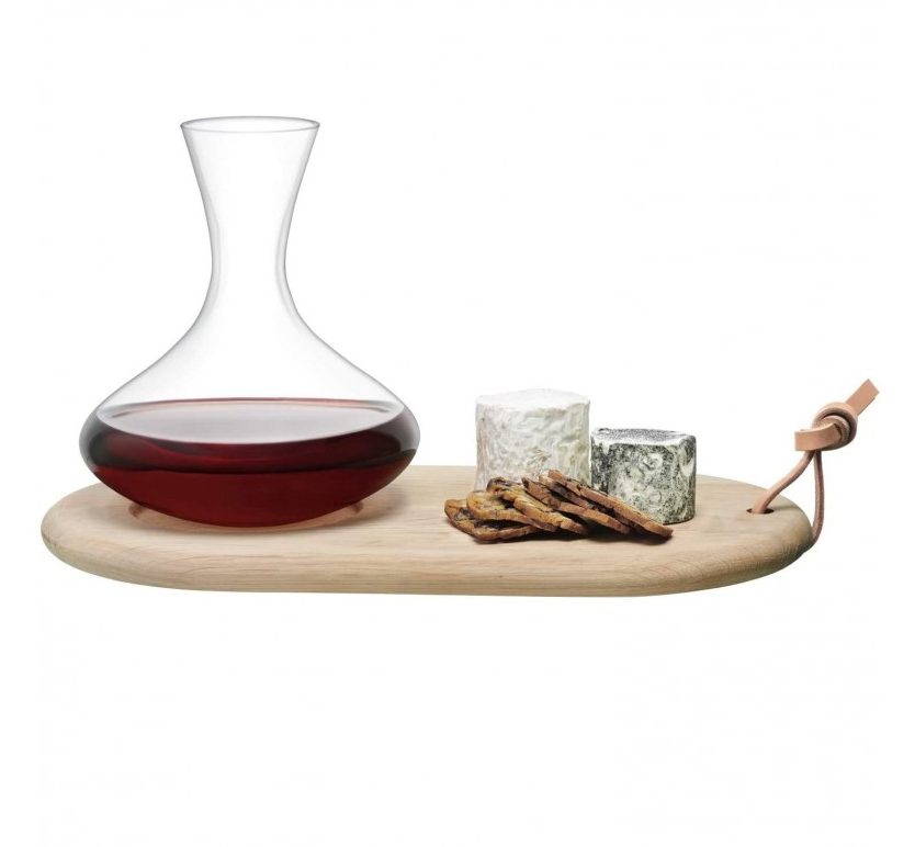 Wine Carafe 1.4L & Oak Cheese Board Set - LSA